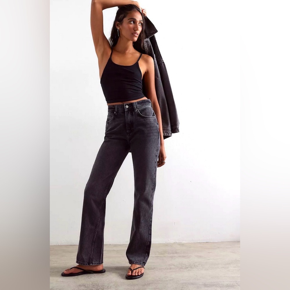 Free People We The Free Xena High Rise Slim Straight Jeans  Denim  24
